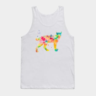 Bobcat Watercolor Painting Tank Top